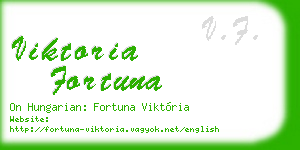 viktoria fortuna business card